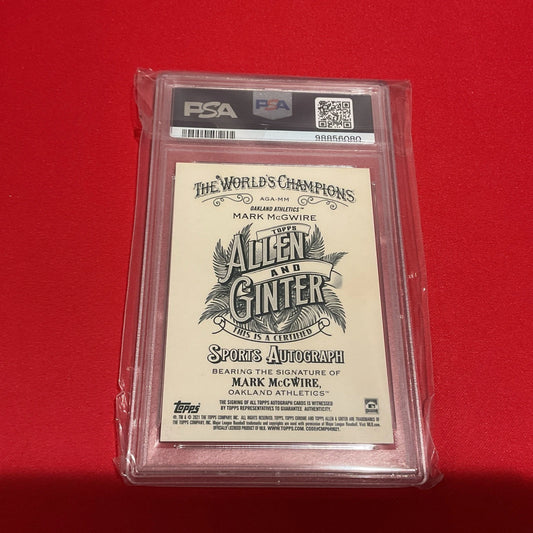 2021 Allen Ginter Mark McGwire Aga-mm /25 Orange PSA 10!