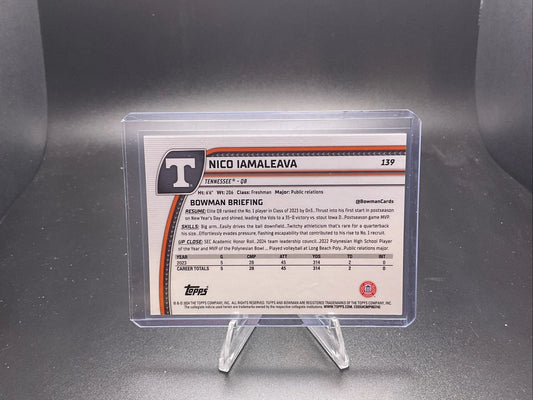 2024 Bowman University Chrome Sapphire Edition - Nico Iamaleava #139 Orange /25