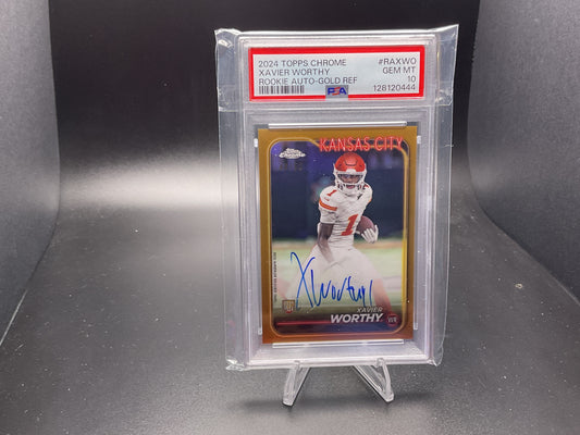 2024 Topps Chrome Rookie Autograph Xavier Worthy [Gold Refractor] #RA-XWO