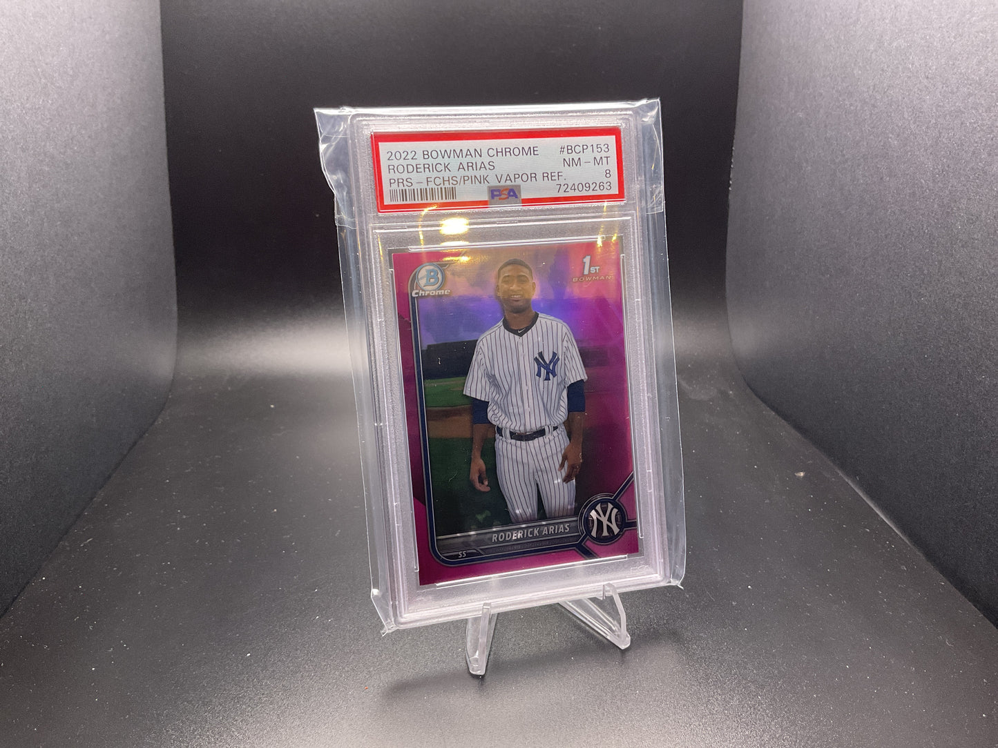 2022 Bowman Chrome Prospects Roderick Arias [Fuchsia Pink Vapor Refractor] #BCP-153