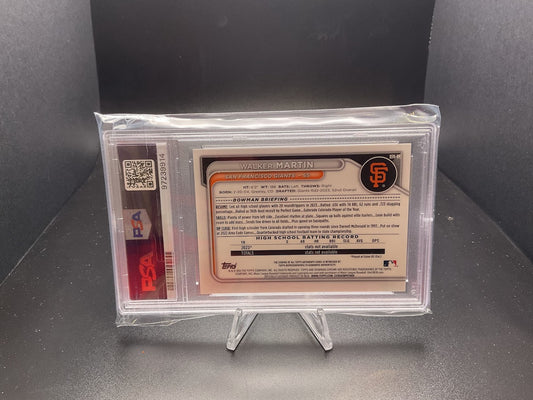 2024 Bowman Chrome Prospects Sapphire Autograph Walker Martin [Gold] #BSPA-WM