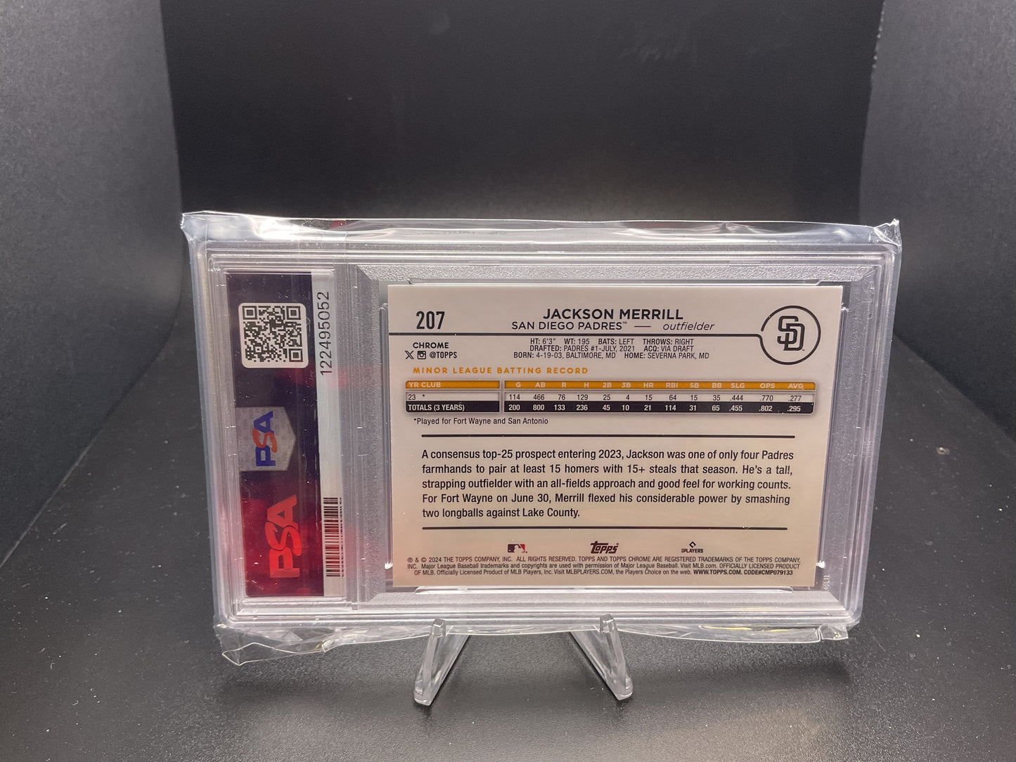 2024 Topps Chrome Jackson Merrill [Logofractor] #207