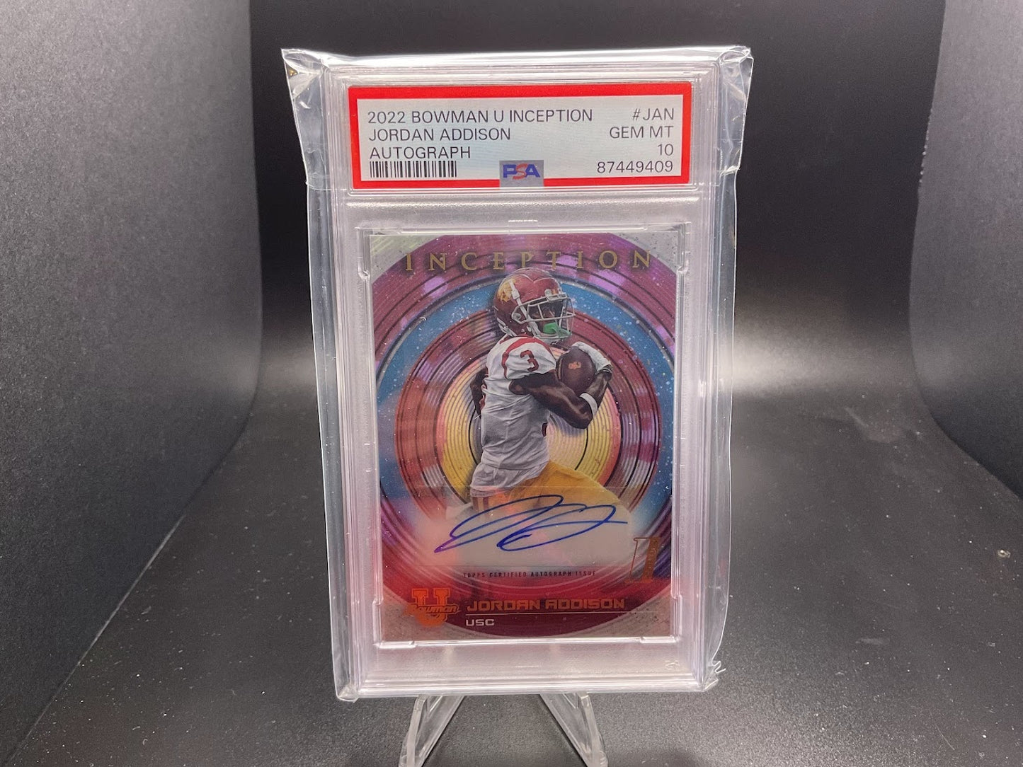 2022 Bowman University Inception Autograph Jordan Addison #BIA-JAN