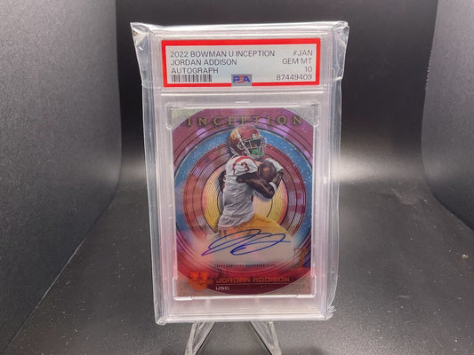 2022 Bowman University Inception Autograph Jordan Addison #BIA-JAN