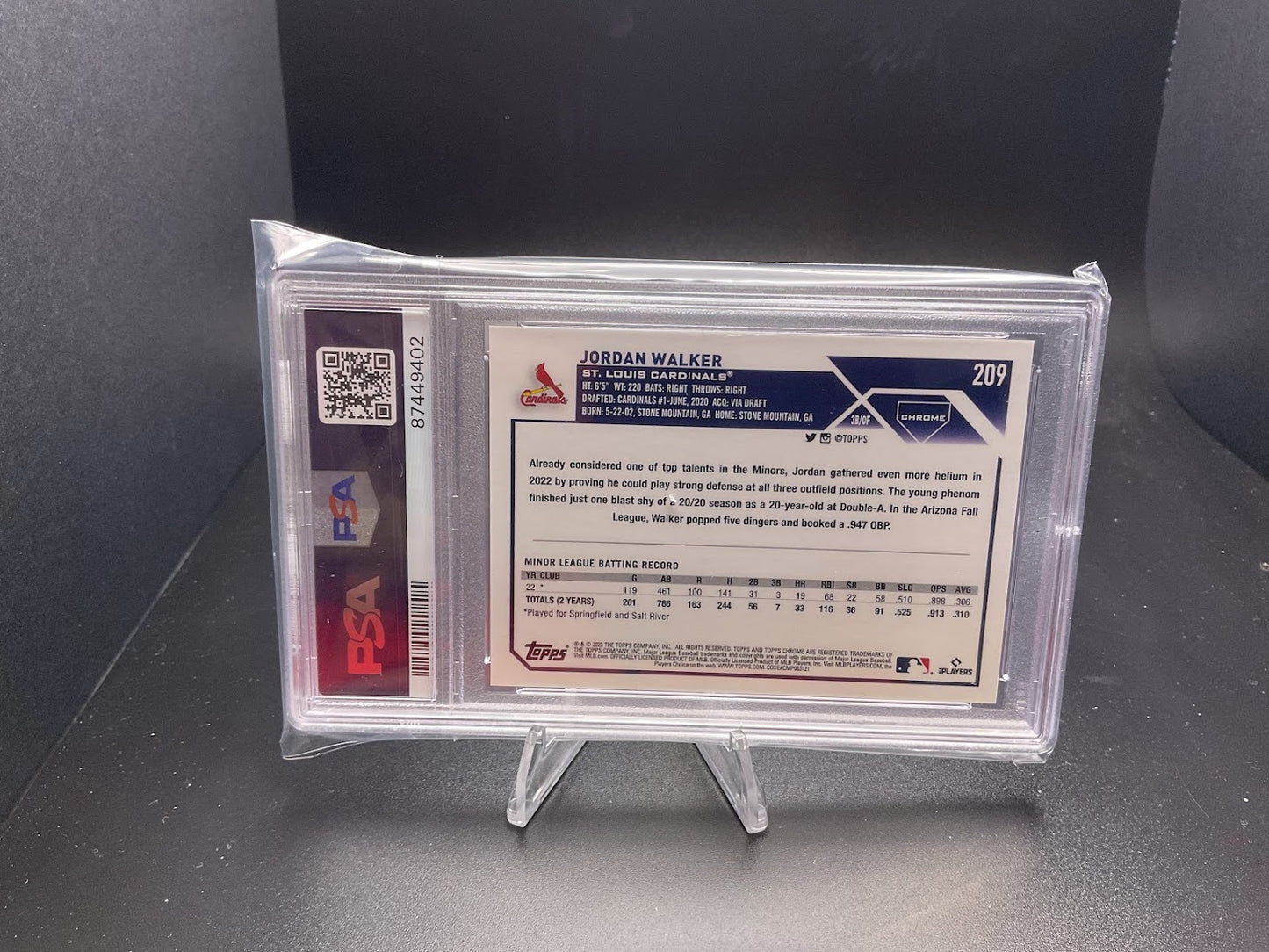 2023 Topps Chrome Jordan Walker [Blue Sonar] #209