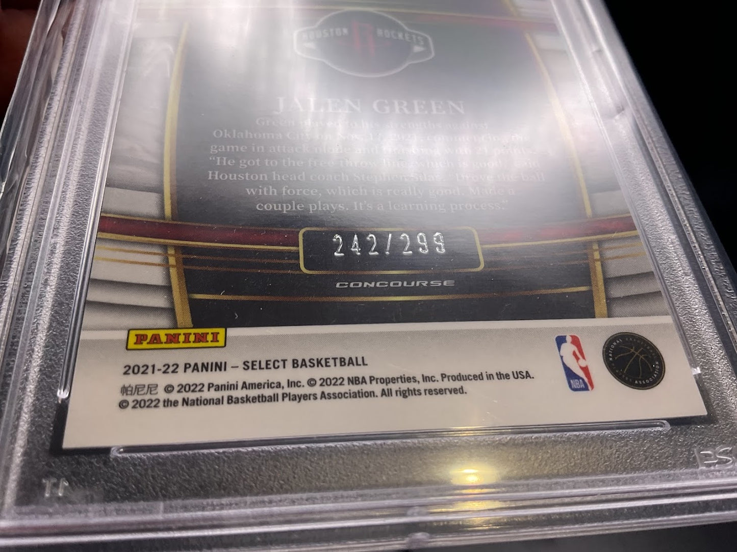 2021 Panini Select Jalen Green [Light Blue Prizm] #7