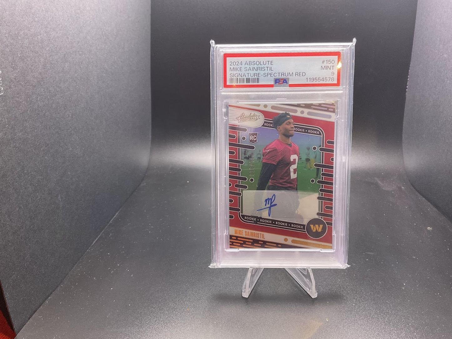 2024 Panini Absolute Mike Sainristil [Signature Spectrum Red] #150