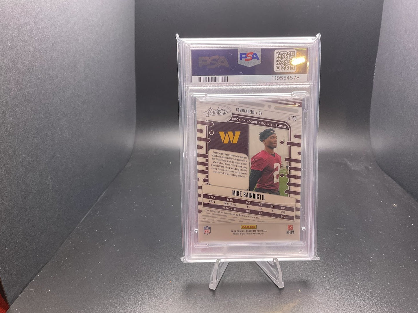2024 Panini Absolute Mike Sainristil [Signature Spectrum Red] #150