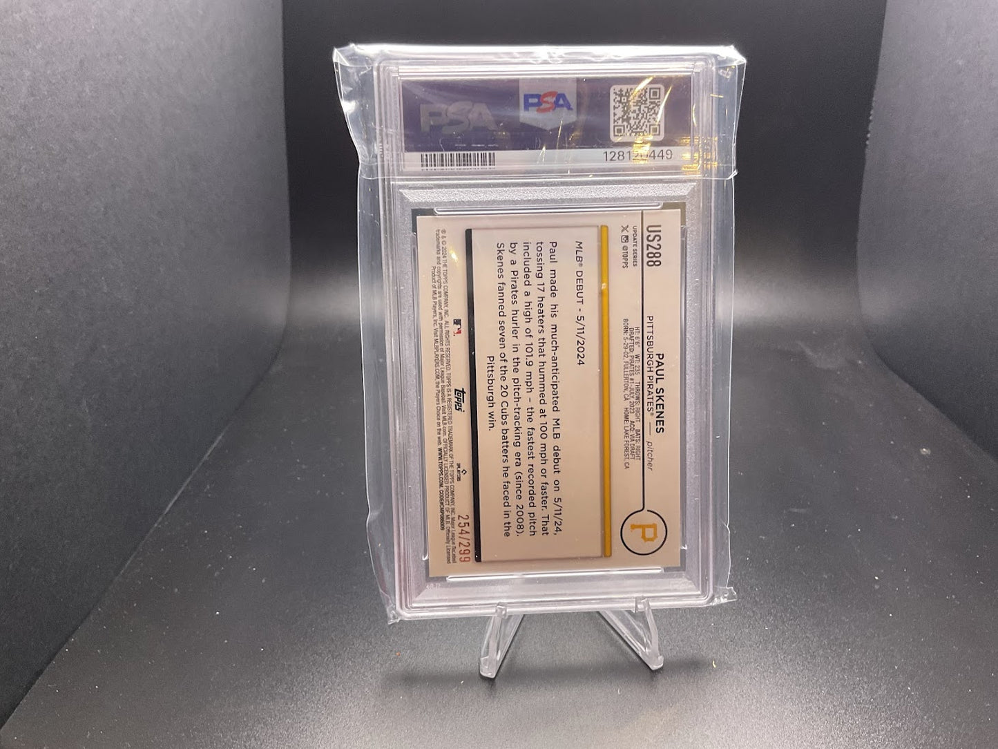 2024 Topps Update Paul Skenes [Orange Crackle Foilboard] #US288