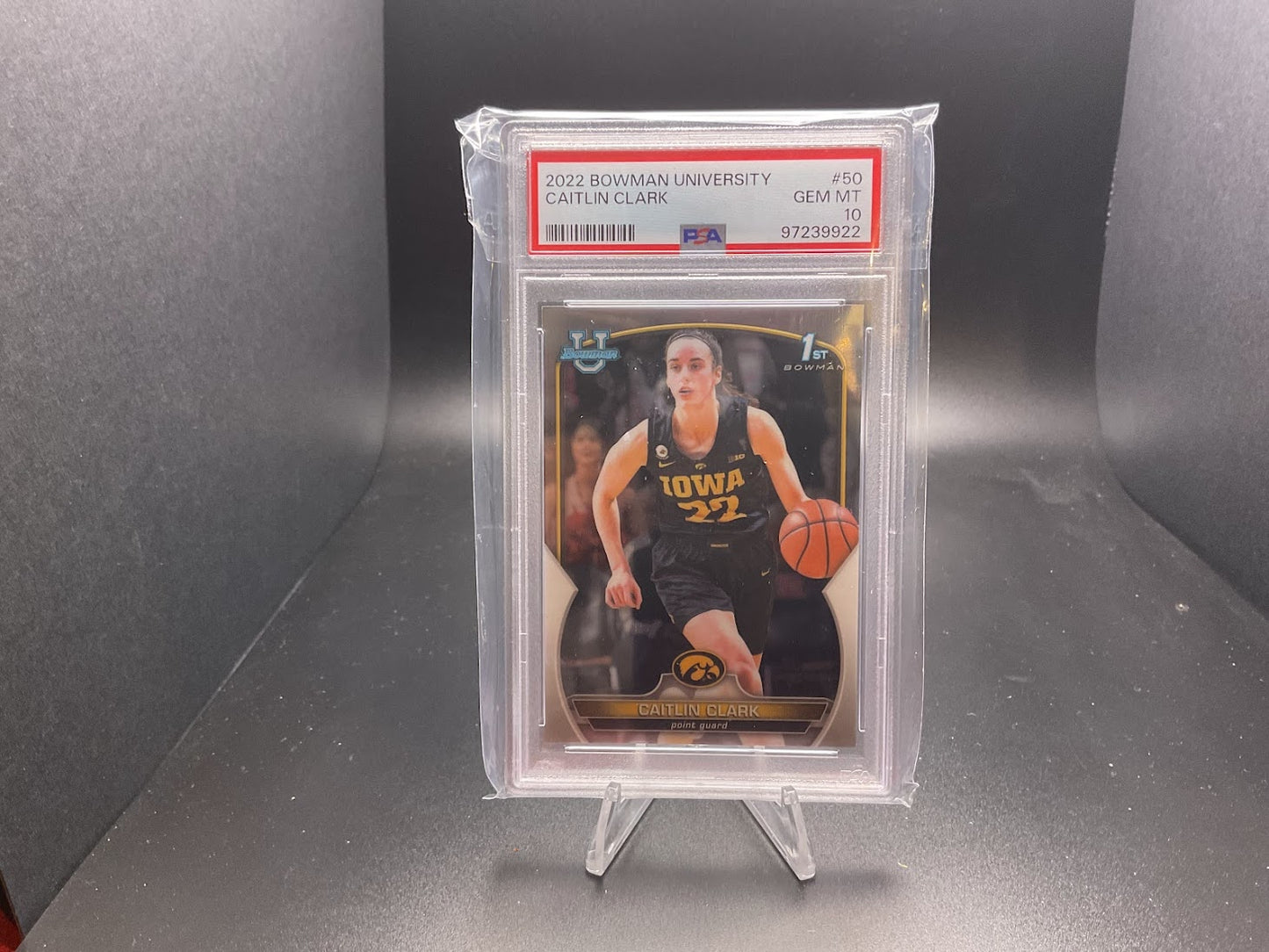 2022 Bowman Chrome University Caitlin Clark #50