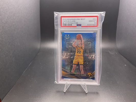 2022 Bowman University Best Caitlin Clark [Blue] #50