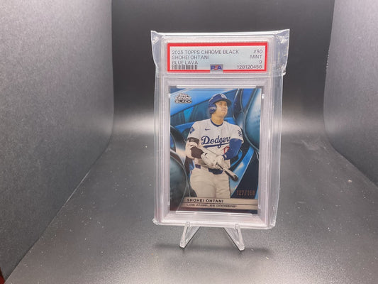 2025 Topps Chrome Black Shohei Ohtani [Blue Lava Refractor] #50