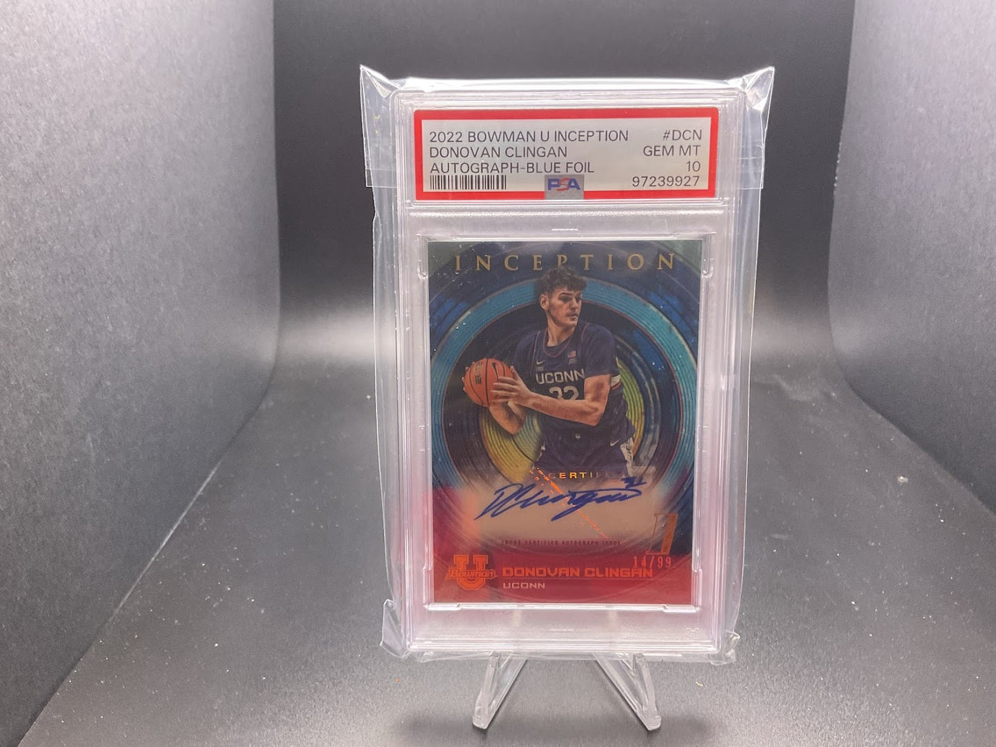2022 Bowman University Inception Autograph Donovan Clingan [Blue] #BIA-DCN