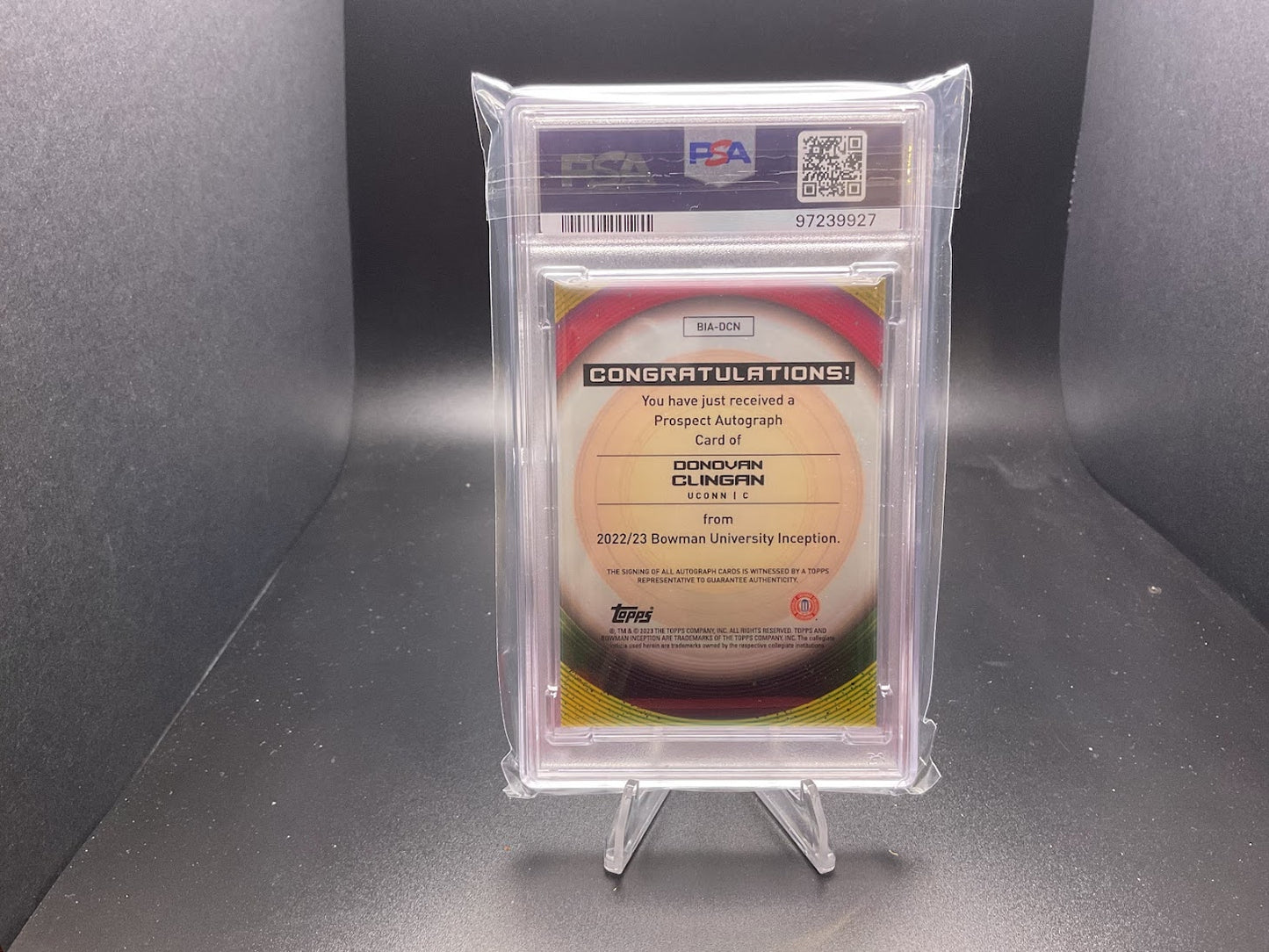 2022 Bowman University Inception Autograph Donovan Clingan [Blue] #BIA-DCN
