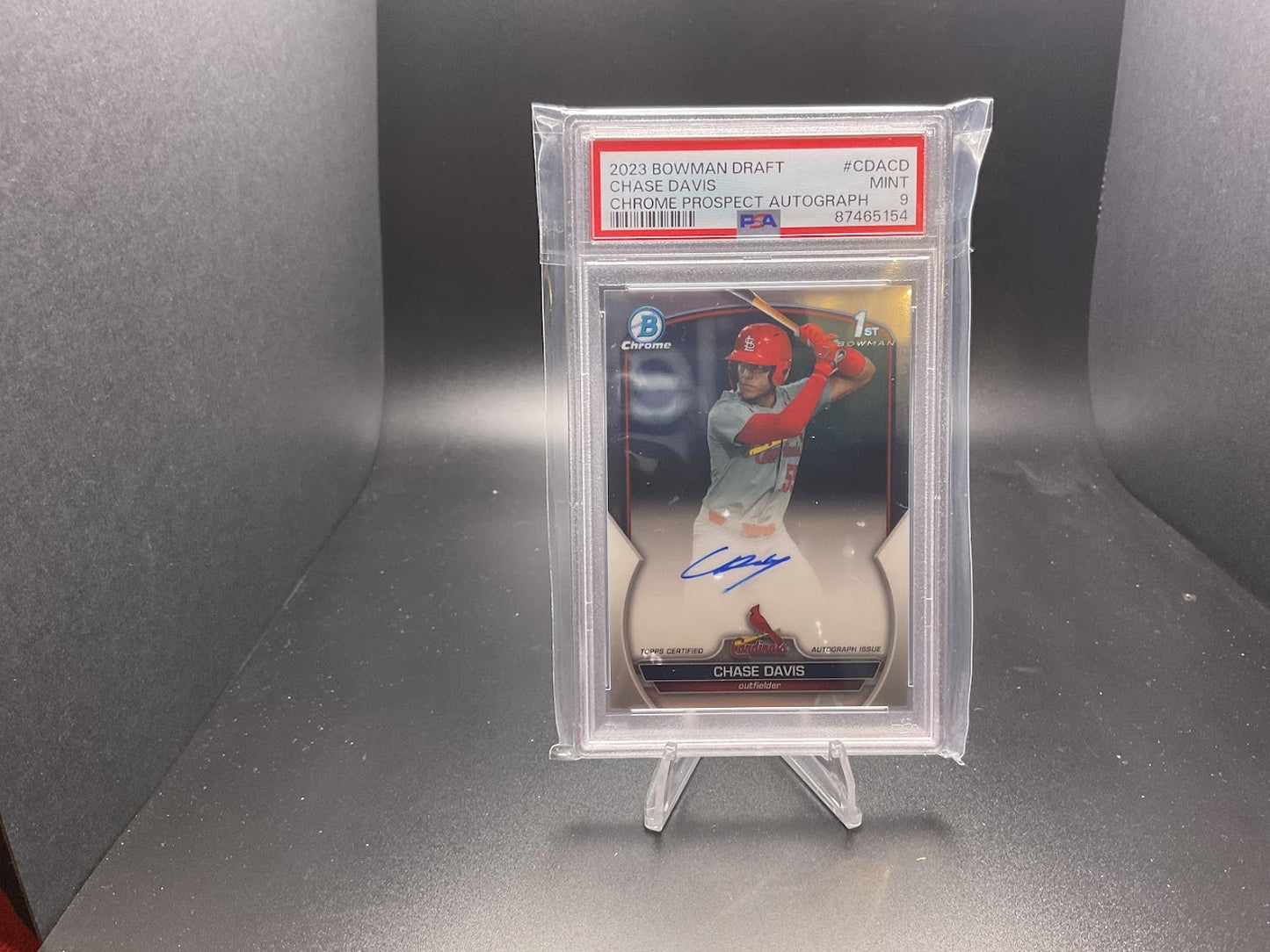 2023 Bowman Draft Chrome Prospect Autographs Chase Davis #CDA-CD