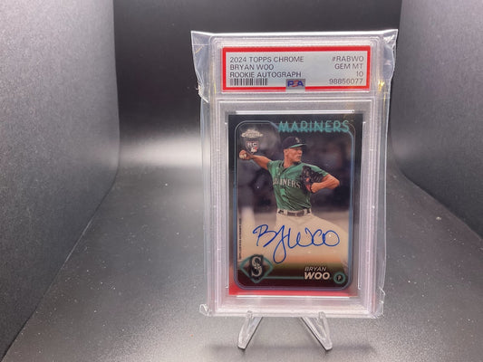 2024 Topps Chrome Rookie Autograph Bryan Woo #RA-BWO