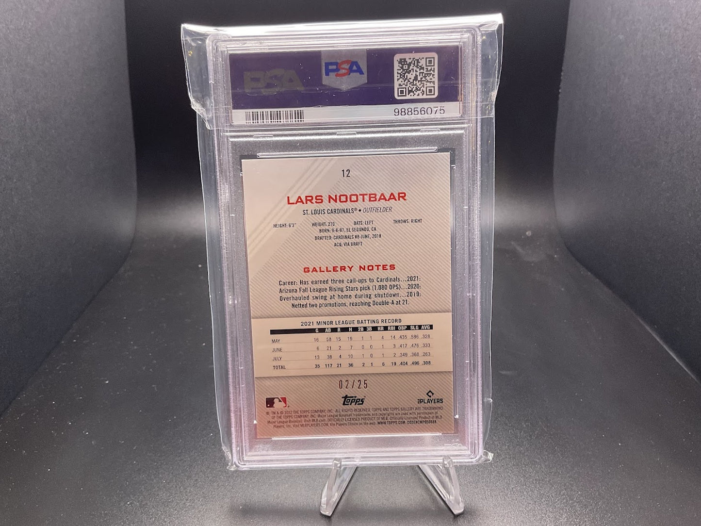 2022 Topps Gallery Lars Nootbaar [Orange] #12
