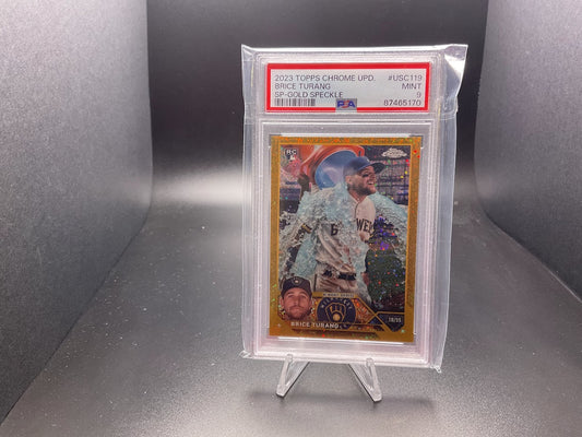 2023 Topps Chrome Update Brice Turang [SP Variation Gold Speckle] #USC119