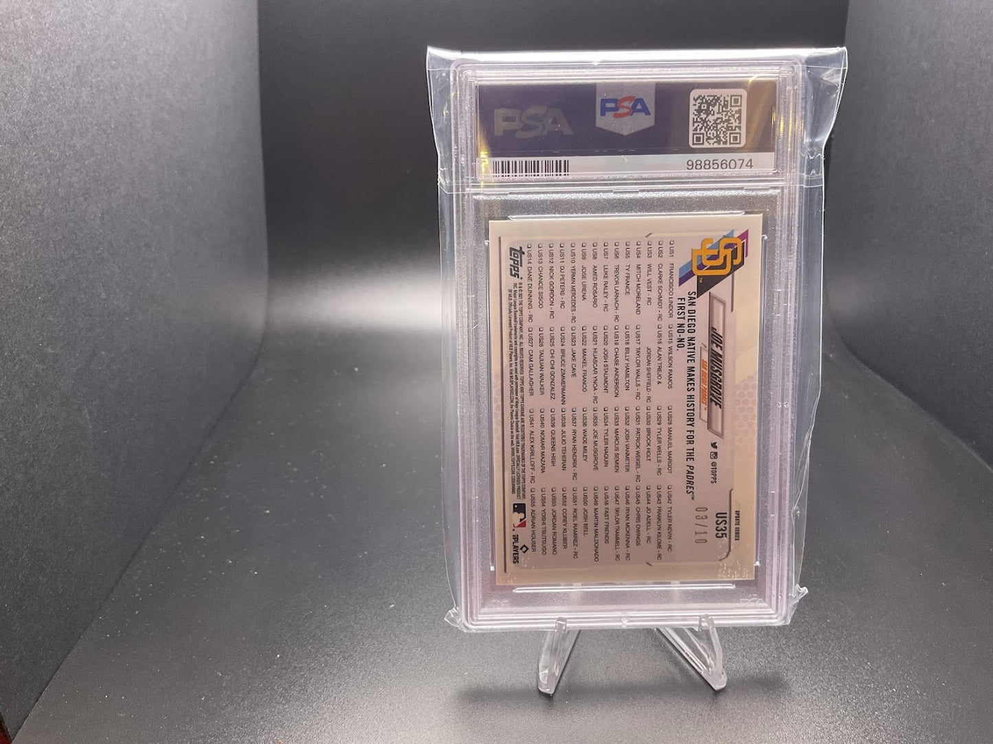 2021 Topps Chrome Update Sapphire Joe Musgrove [Purple] #US35