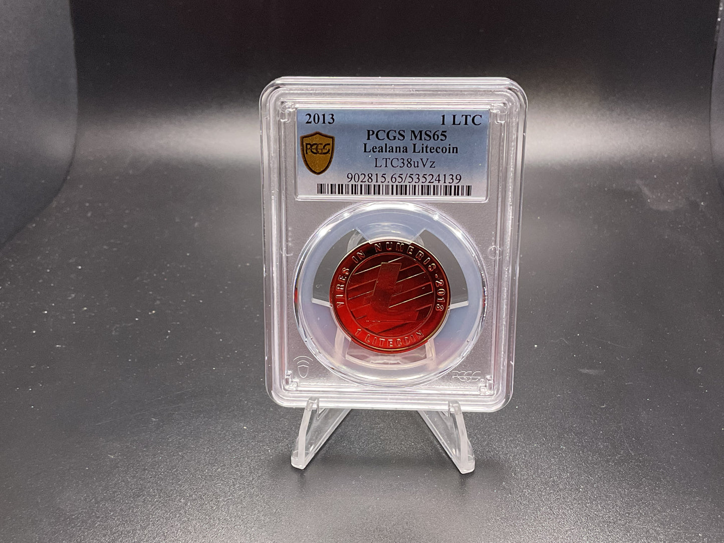 PCGS MS65 Lealana Litecoin funded LTC38uVz