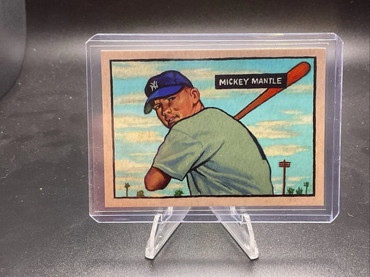 2025 Topps Shoebox Treasures 1951 Bowman Short Print Mickey Mantle #B51-9
