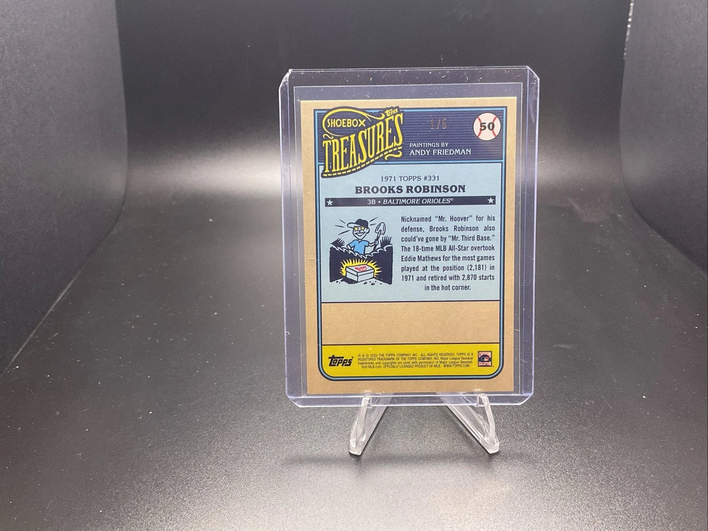2025 Topps Shoebox Treasures - 1971 Topps Brooks Robinson #50 Wood Stock /5