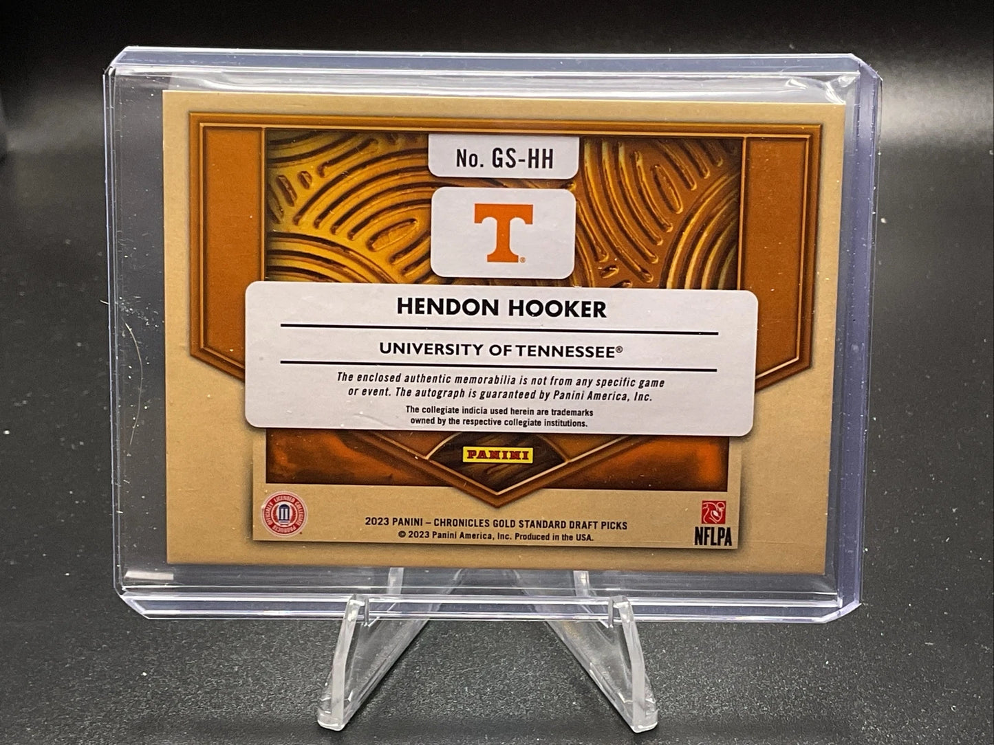 2023 Panini Chronicles Gold Standard Hendon Hooker /5 RPA SICK Gator Bowl
