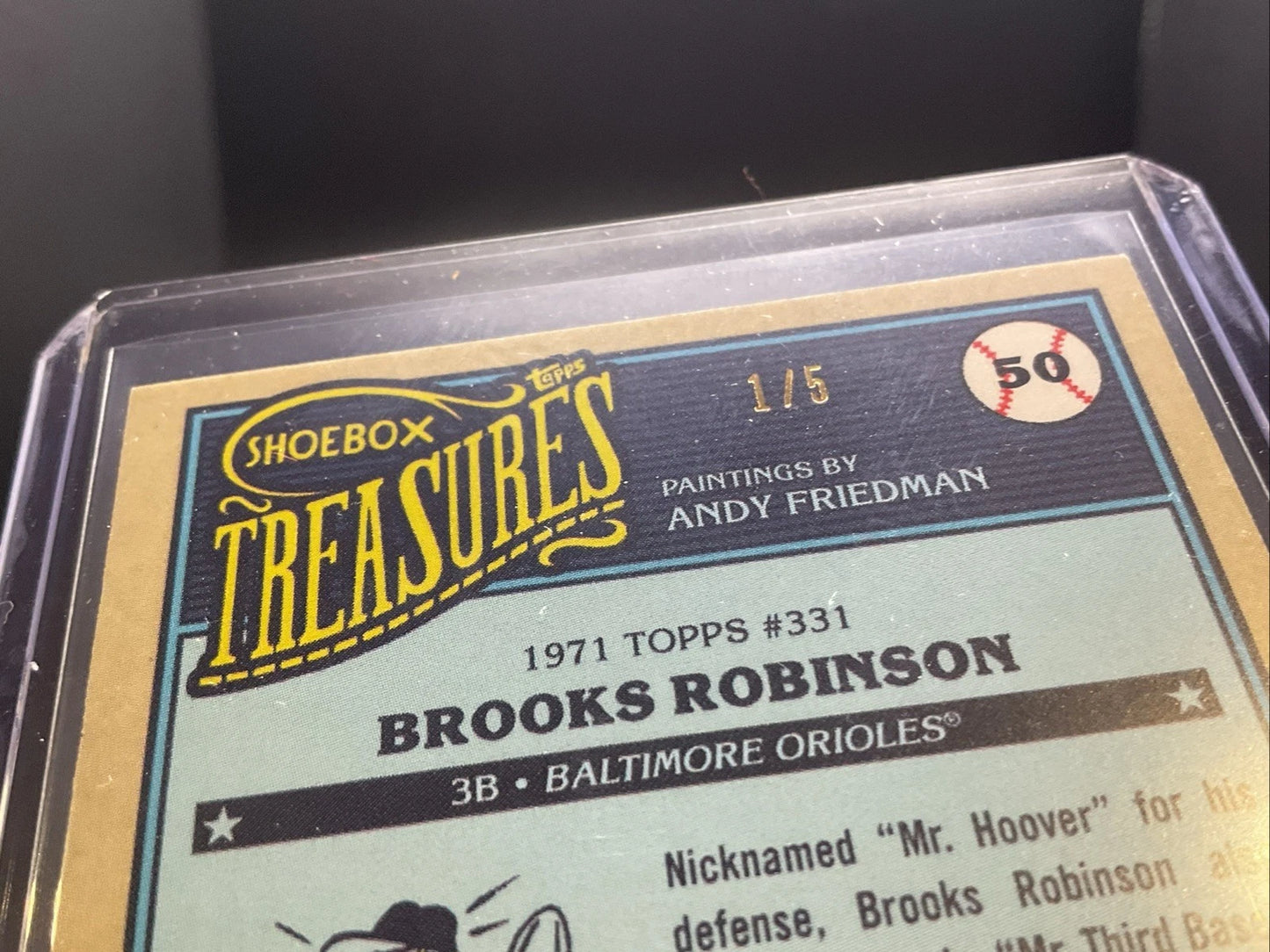 2025 Topps Shoebox Treasures - 1971 Topps Brooks Robinson #50 Wood Stock /5